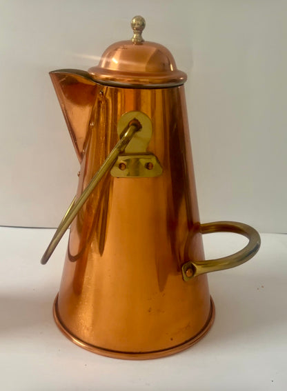 Vintage Taurus Portugal Copper Kettle & C&G USA Pitcher/ Cup Set