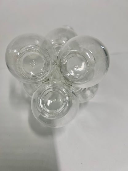 Vintage 2-Piece Tiered Clustered Glass Flower Frog & Propagation Station (25 Bud Vases / Vessels)