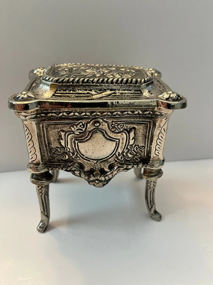 Vintage Silver-Plated Trinket Box 