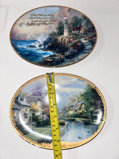 Thomas Kinkade & Violet Schwenig Collector Plate Set (4) - Bradford & Franklin Mint
