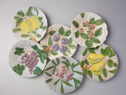 Antique Shafford Fruit Du Jour Dessert (8”)Plates