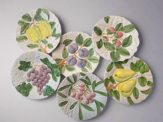 Antique Shafford Fruit Du Jour Dessert (8”)Plates
