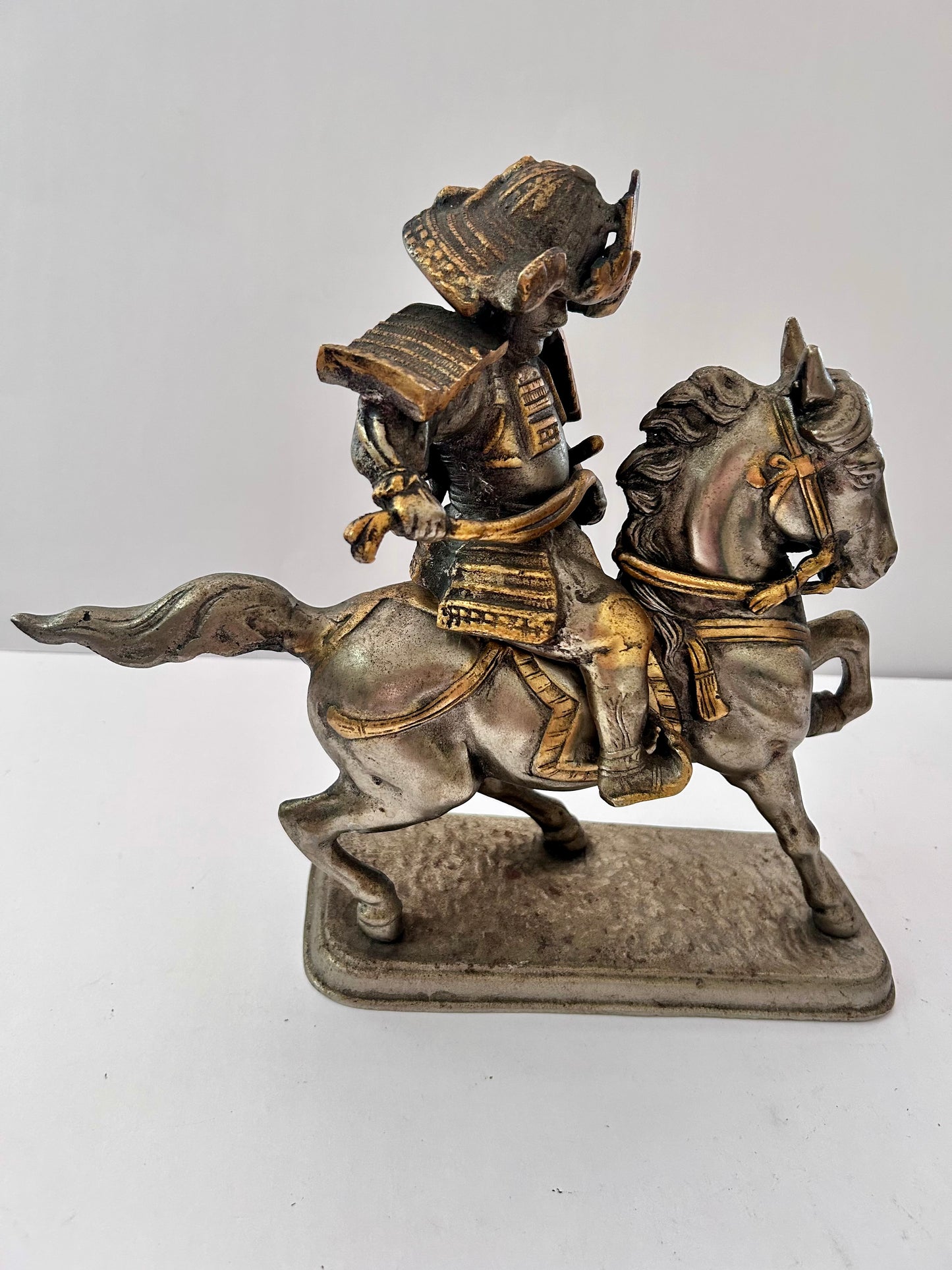 Antique/Vintage Japanese
Samurai Warrior on Horseback
Okimono Statue (2 pieces)