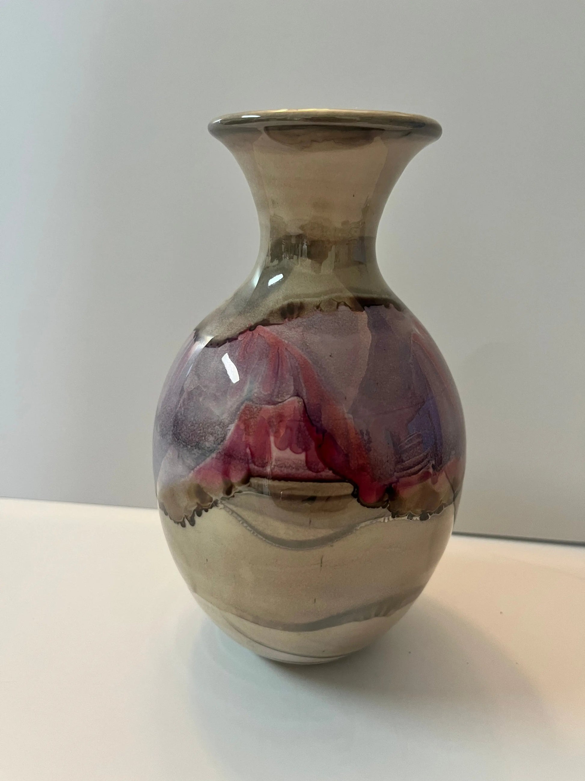 Bruce Fairman Signed Earth Tones Vase 