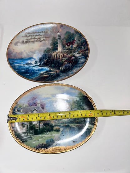 Thomas Kinkade & Violet Schwenig Collector Plate Set (4) - Bradford & Franklin Mint