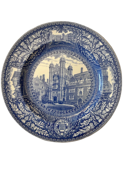 12pc Set Vintage 1929 Wedgwood England University of Pennsylvania Transferware Blue Plates