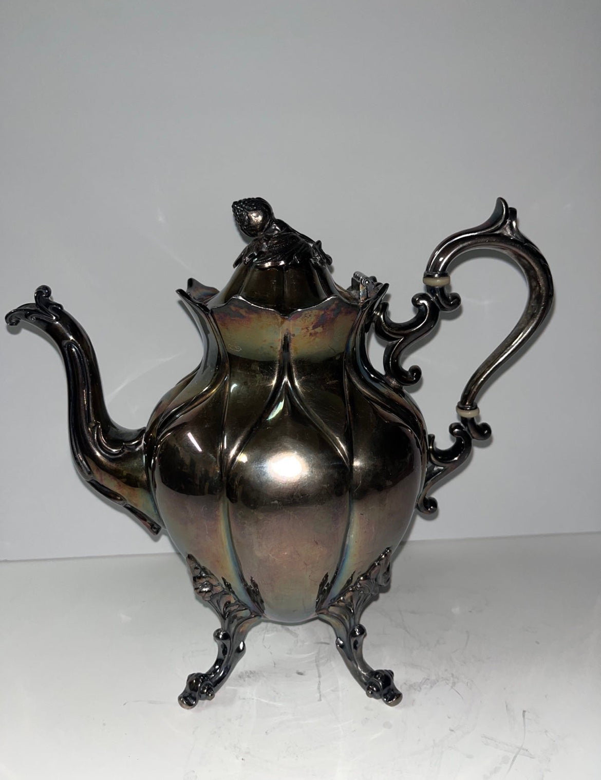 Antique Marked 1780 Reed & Barton #6 Silver-Plated Teapot