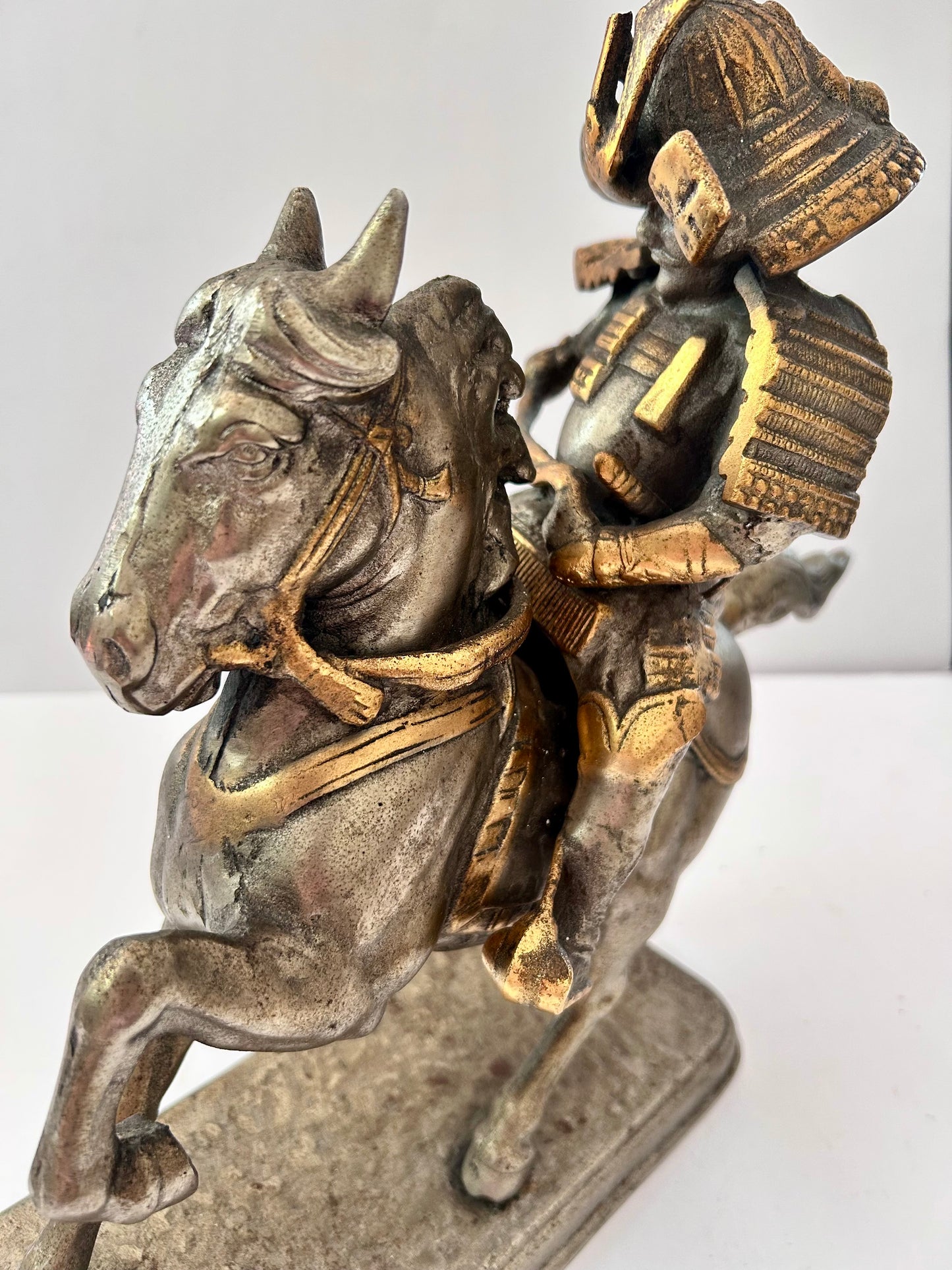 Antique/Vintage Japanese
Samurai Warrior on Horseback
Okimono Statue (2 pieces)