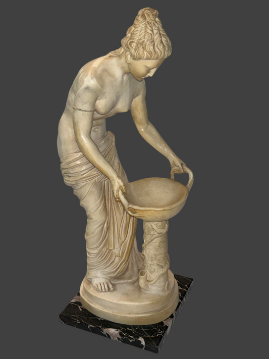 1920’s Italian Authentic A. Santini Signed By Hand Classic Cast Marble Statue
