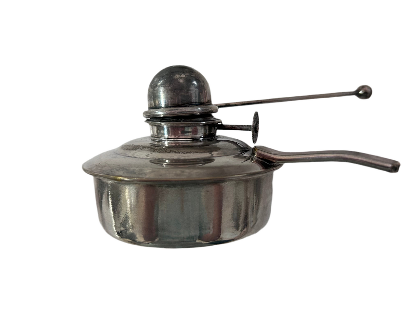 Antique Chafing Dish Victorian Roses Design Silver Plated Over Copper (5 Pieces)