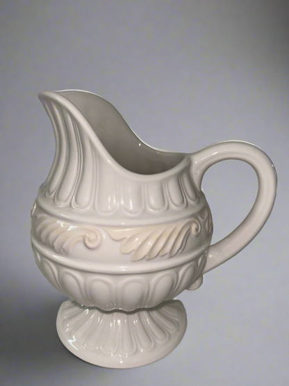 Vintage LENOX 7-Piece Ivory/White Embossed Porcelain Set | Pitcher, Vases, Cruet, Salt & Pepper