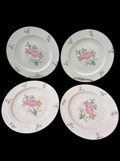 Gorham Lady Anne Pink Rose Salad Plates (Set of 4)