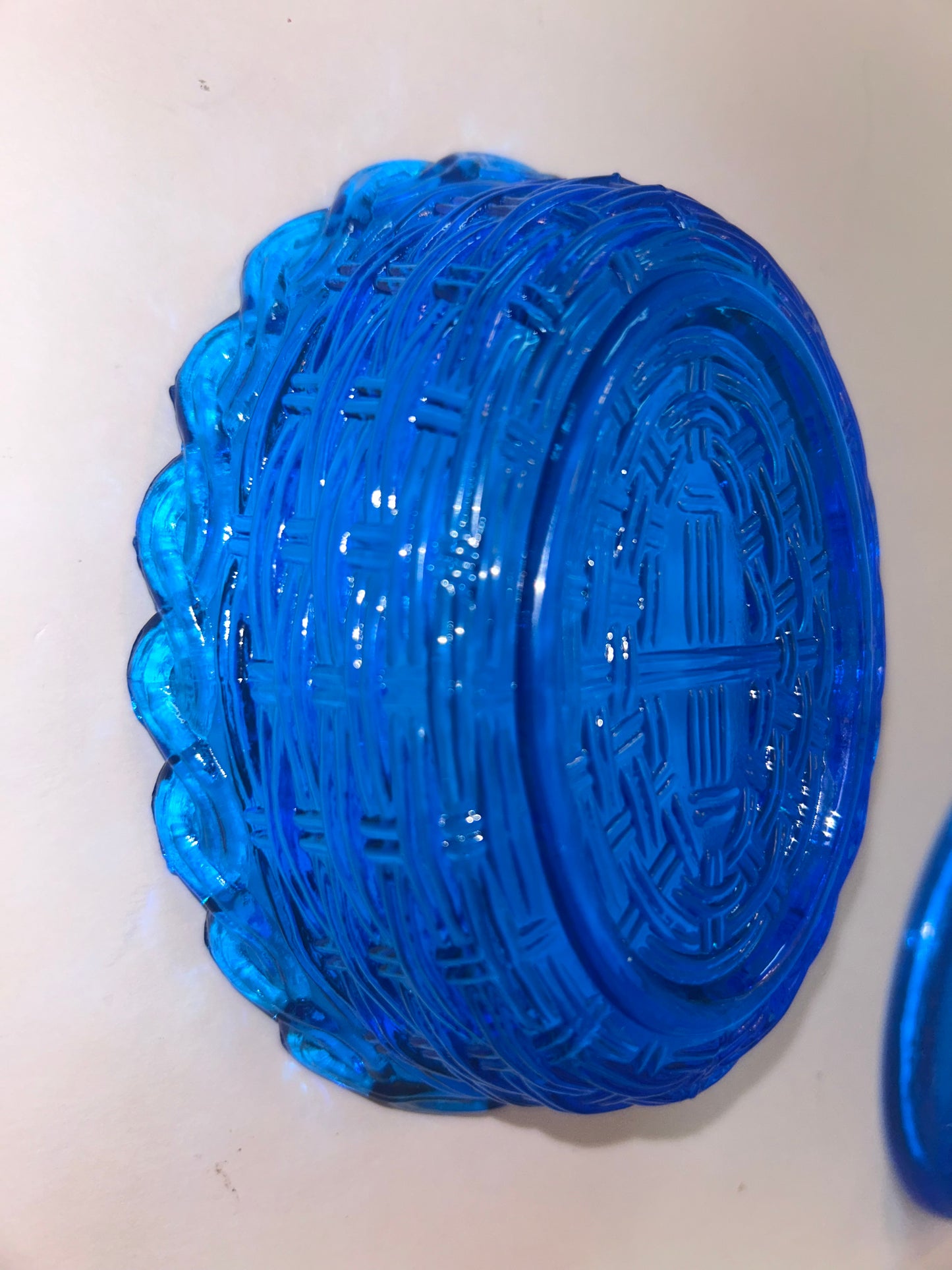 Vintage Hand Blown Glass Art Rooster on Nest Dish and Figurine Set