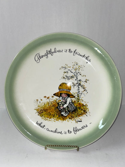 Vintage 70s Children's Plate Set (5)- Holly Hobbie & Gigi -Excellent Condition