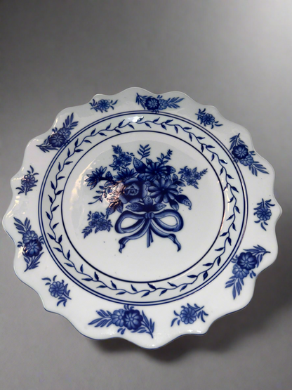 Vintage Serving Platter Cracker Barrel "Blue Garden"