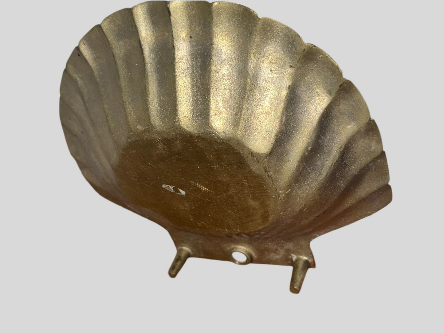 Vintage Brass Seashell Fireplace Tool Set (31”H)