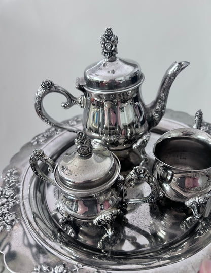 Vintage silver-plated small/ miniature tea and coffee service set