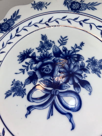 Vintage Serving Platter Cracker Barrel "Blue Garden"