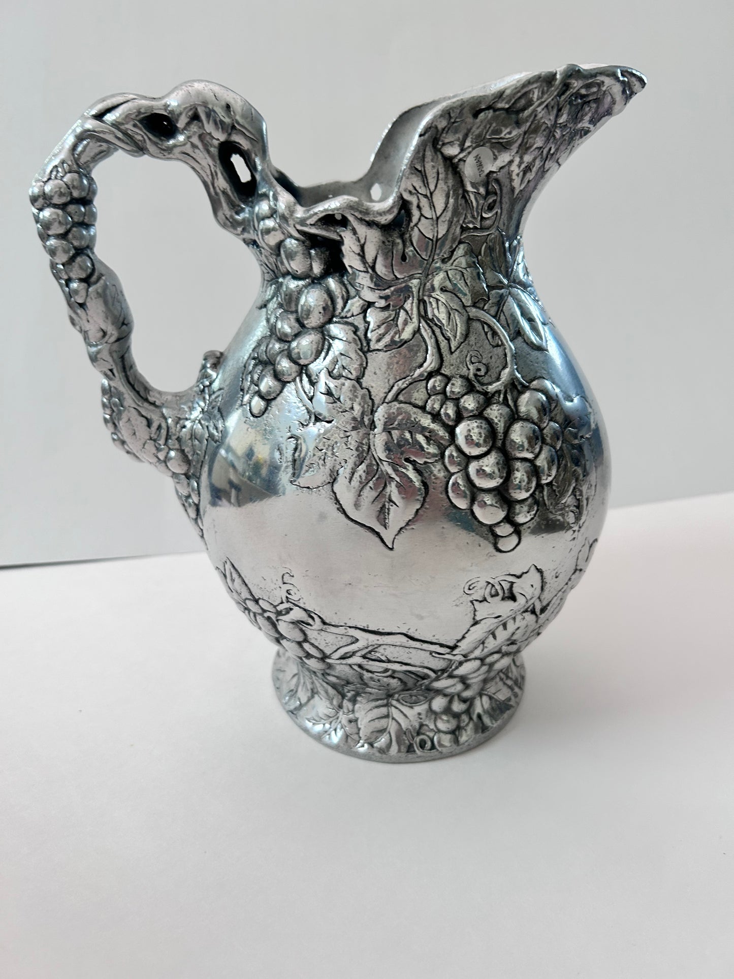 Vintage Arthur Court Grape Pattern Aluminum Pitcher (1996)