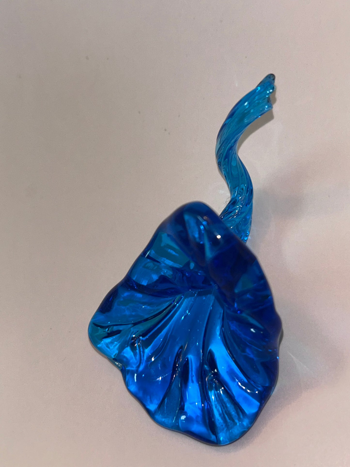 Vintage Hand Blown Glass Art Rooster on Nest Dish and Figurine Set