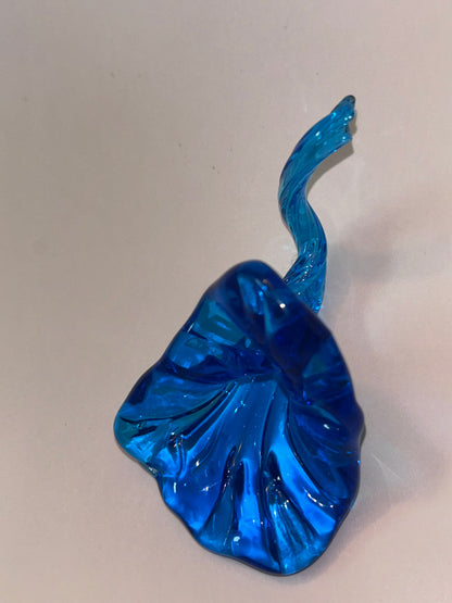 Vintage Hand Blown Glass Art Rooster on Nest Dish and Figurine Set