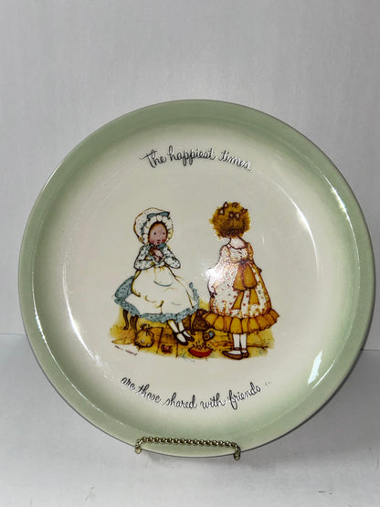 Vintage 70s Children's Plate Set (5)- Holly Hobbie & Gigi -Excellent Condition