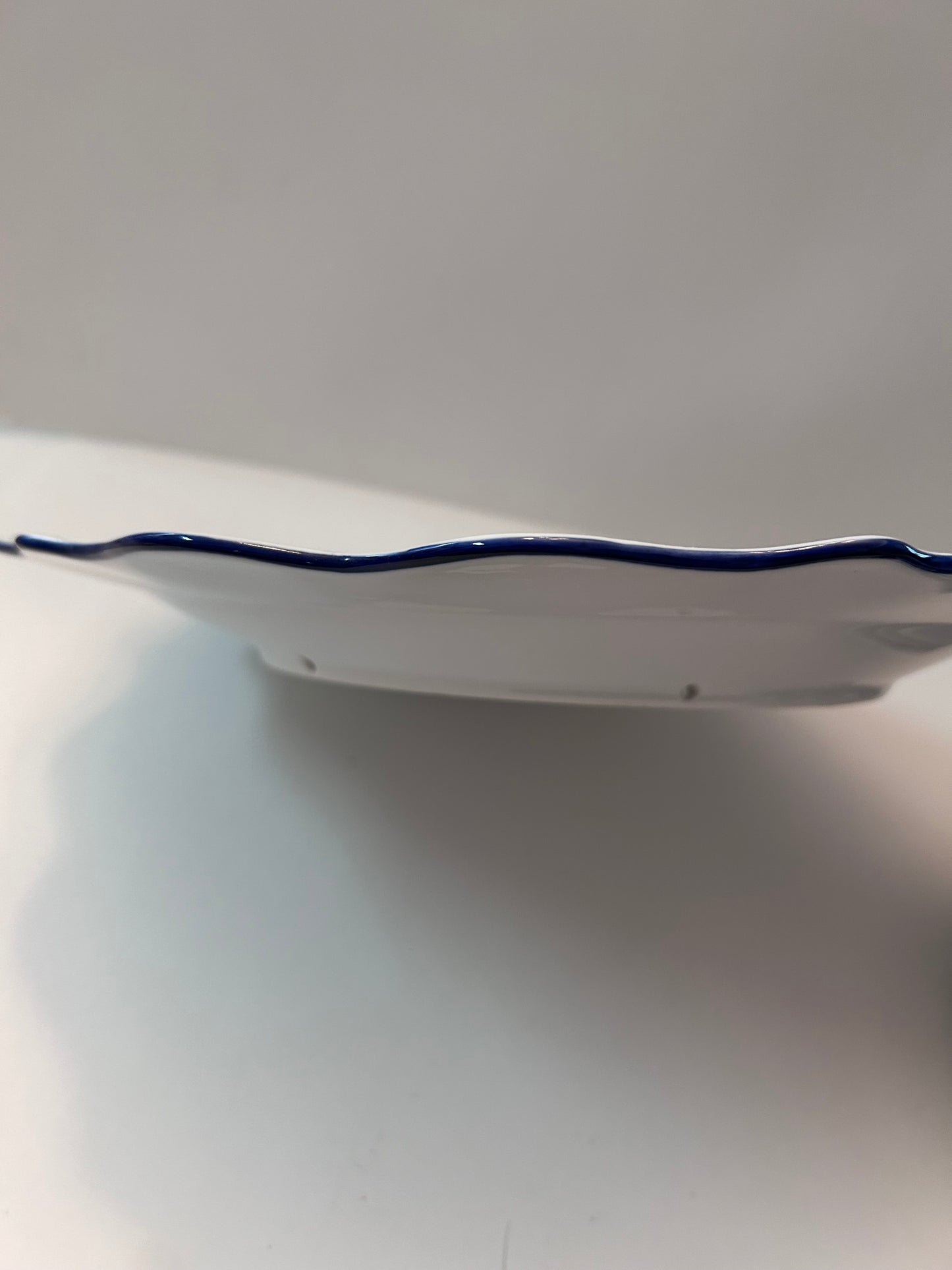 Vintage Serving Platter Cracker Barrel "Blue Garden"