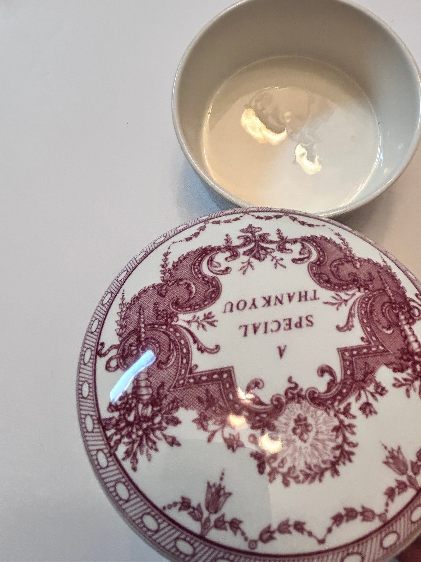 Vintage Spode "Mementos" A Special Thank You Lidded Trinket Box - Made in England