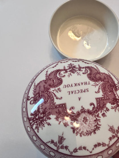 Vintage Spode "Mementos" A Special Thank You Lidded Trinket Box - Made in England