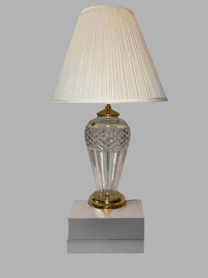 Waterford Crystal "Belline"
TableLamp (28" Tall) with Brass Base, Old Stock.