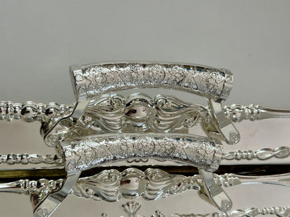 Unique Touch Edelglanz Premium Silver Plated Serving Trays (Set of 2)