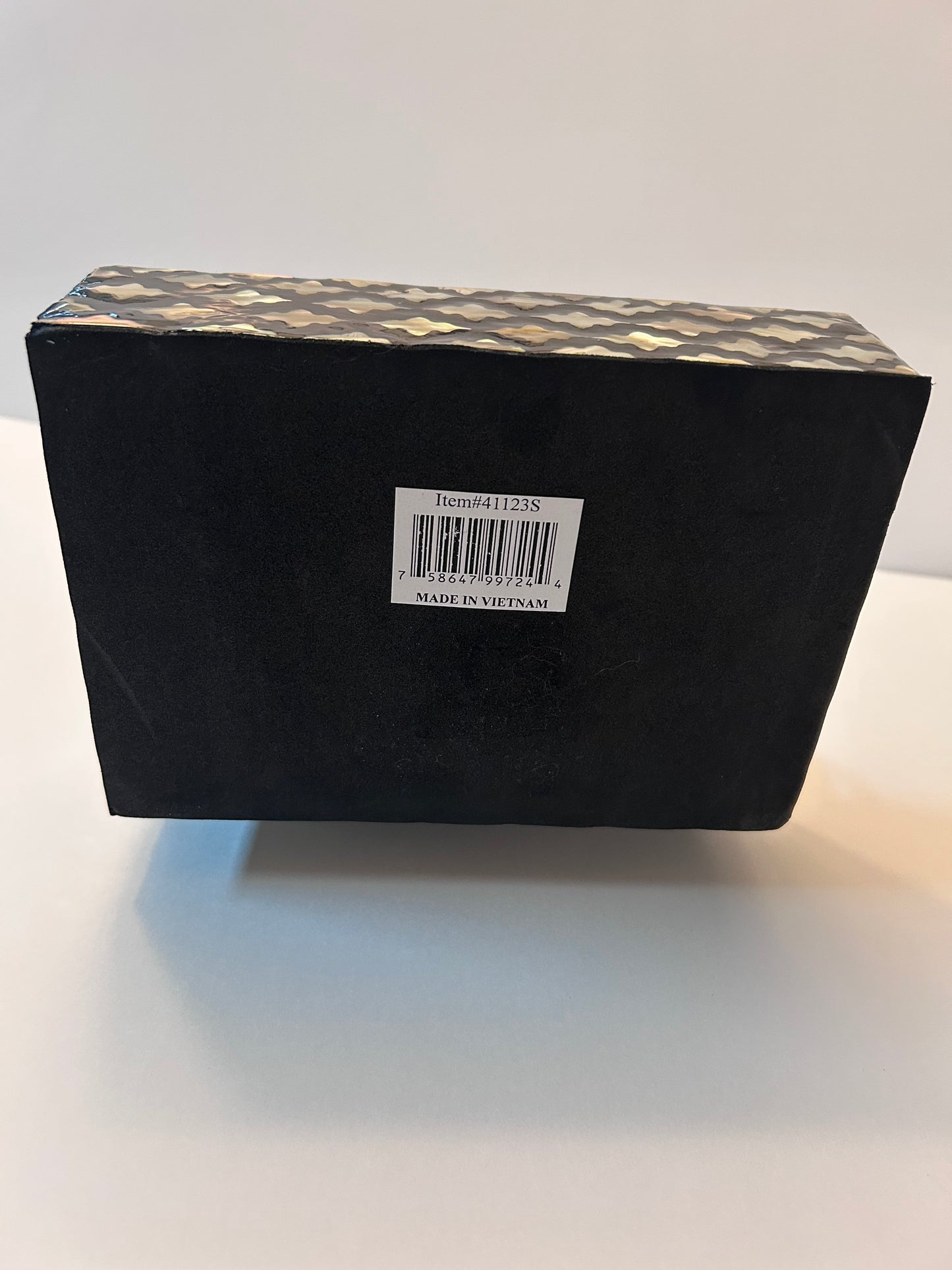 Litton Lane Rectangle Mother of Pearl Box with Hinged Lid