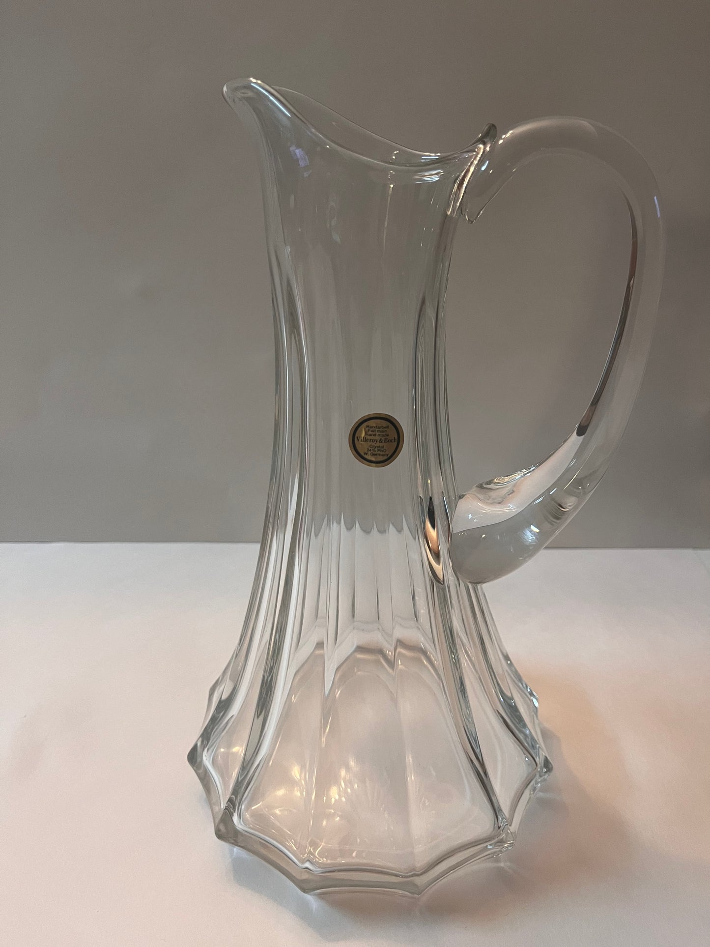 Villeroy & Boch Handerbelt 24% Lead Crystal Pitcher