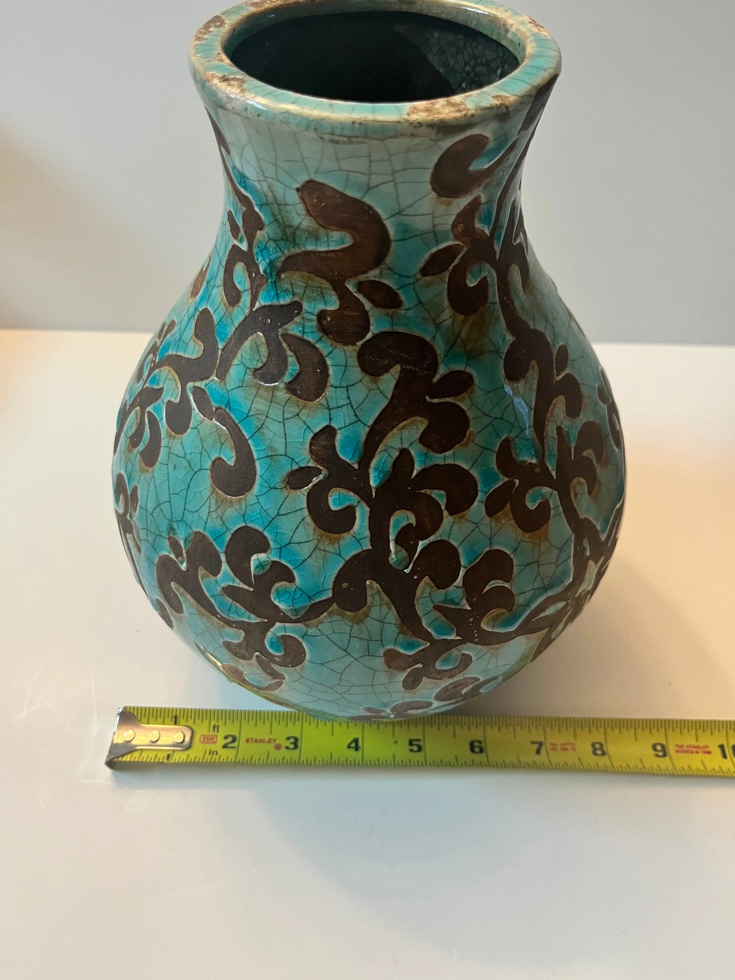 Azure Arabesque Vase - Finest Antique