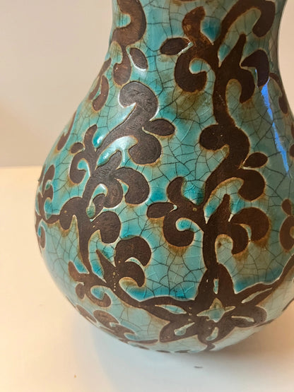 Azure Arabesque Vase - Finest Antique