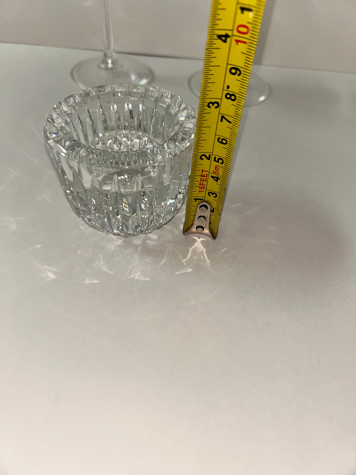 Waterford Marked “For Him For Her" Mismatch Glasses & Candle Holder (Set of 3)