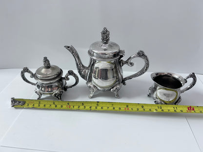 Vintage silver-plated small/ miniature tea and coffee service set