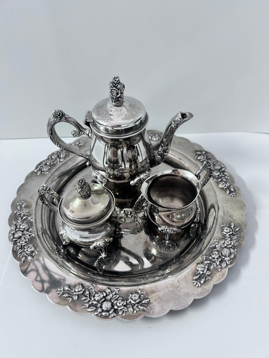 Vintage silver-plated small/ miniature tea and coffee service set
