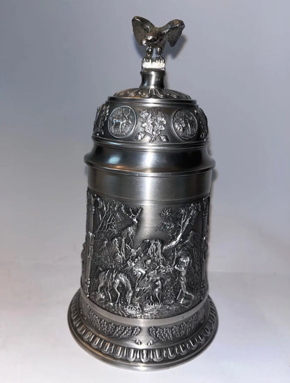 Bavaria Stein Marksman Hunter Pewter Stein - Finest Antique