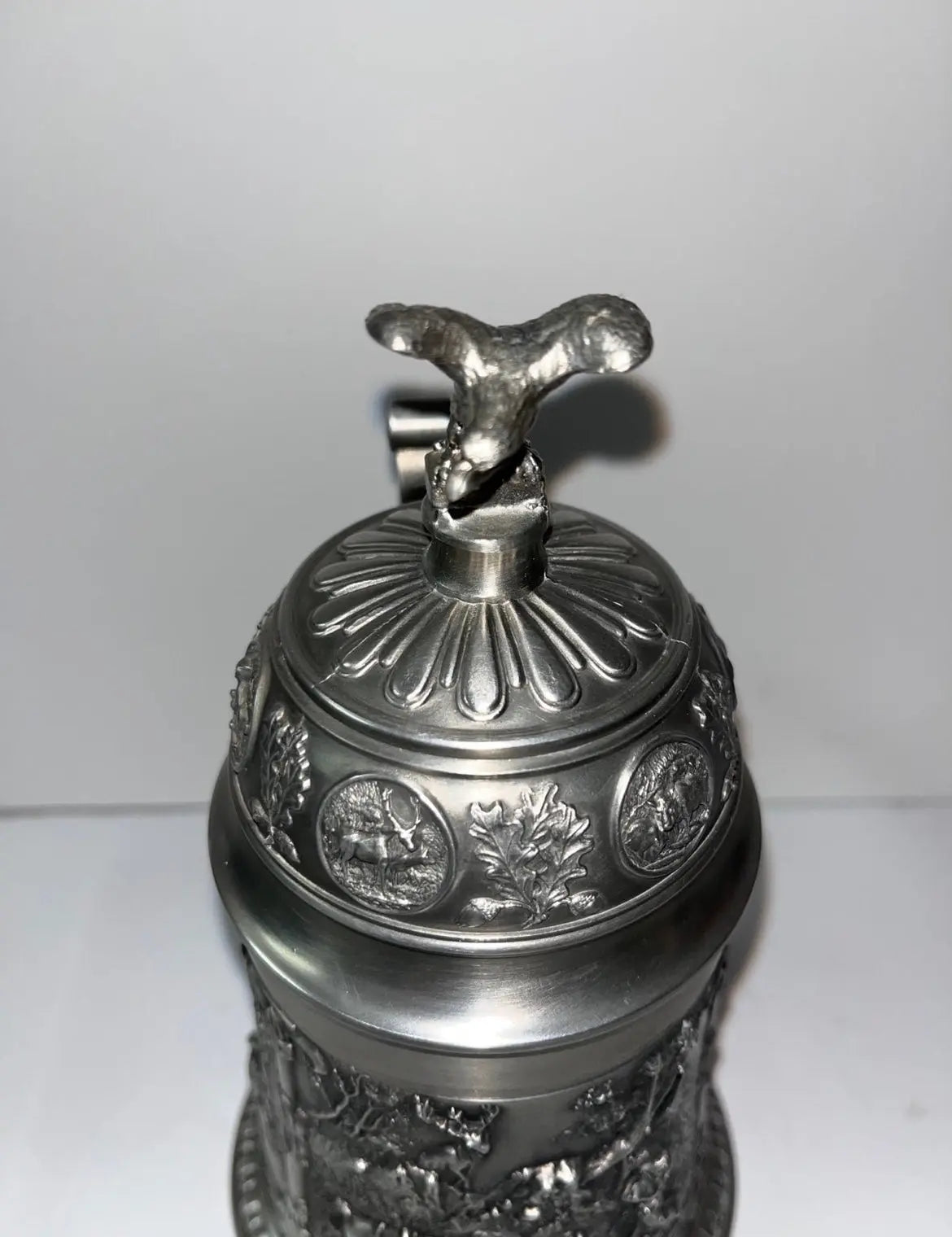 Bavaria Stein Marksman Hunter Pewter Stein - Finest Antique