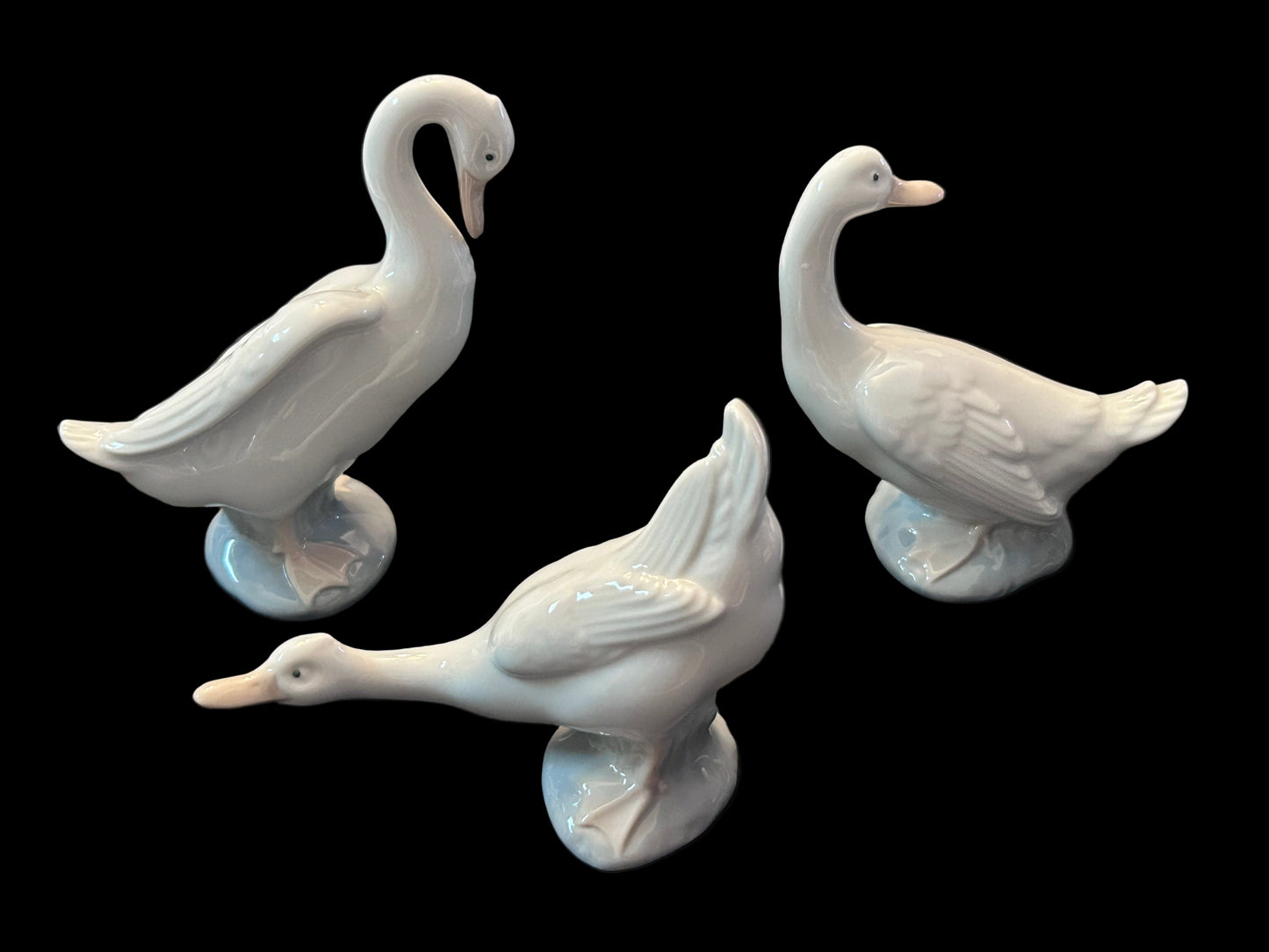 NAO by Lladró Porcelain Trio of Geese Figurine Set Hand Made in
Spain