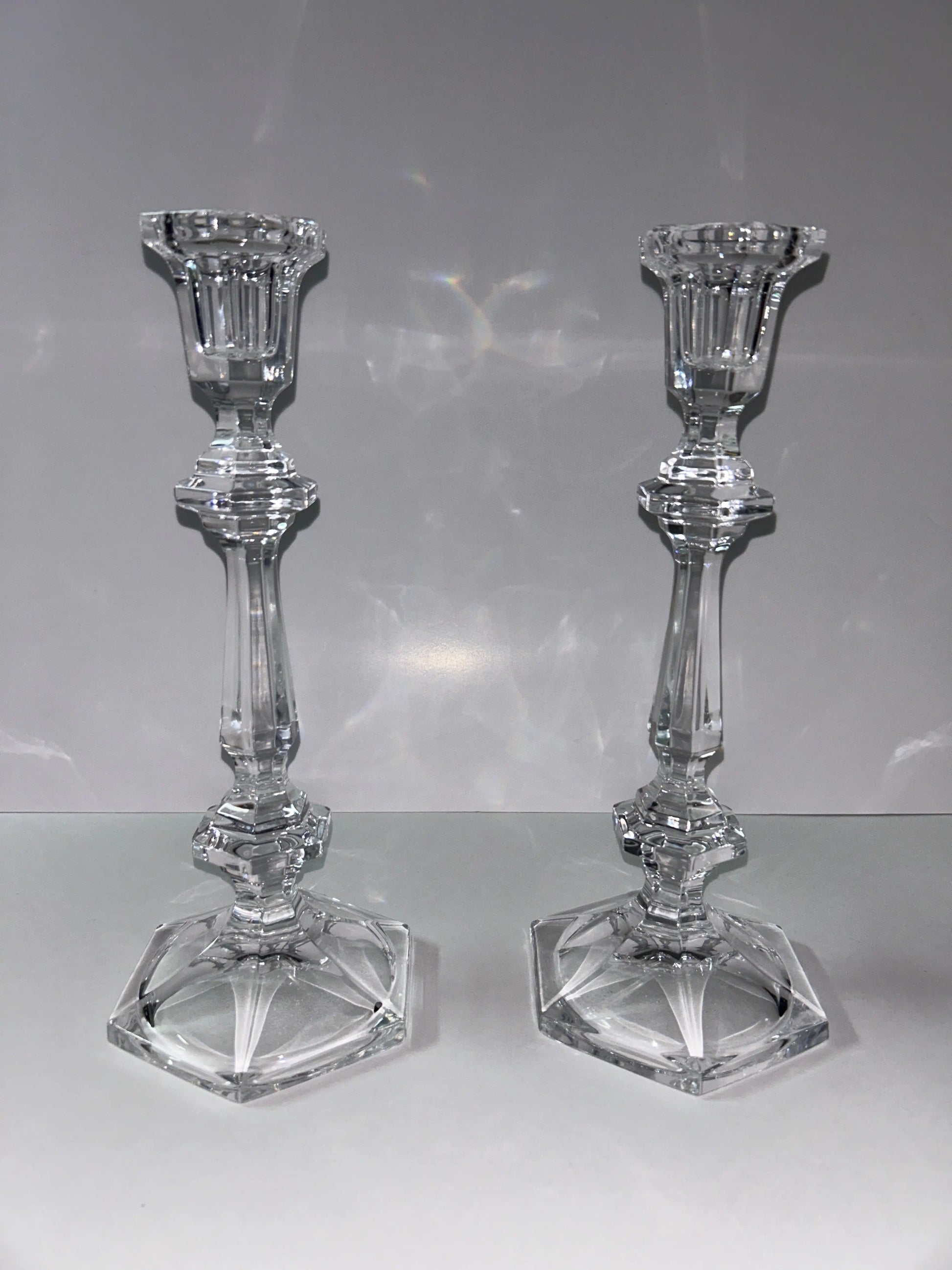 Vintage Baccarat Crystal Candle Holders 