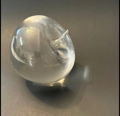 Tiffany & Co. Crystal Apple Paperweight 