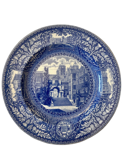12pc Set Vintage 1929 Wedgwood England University of Pennsylvania Transferware Blue Plates