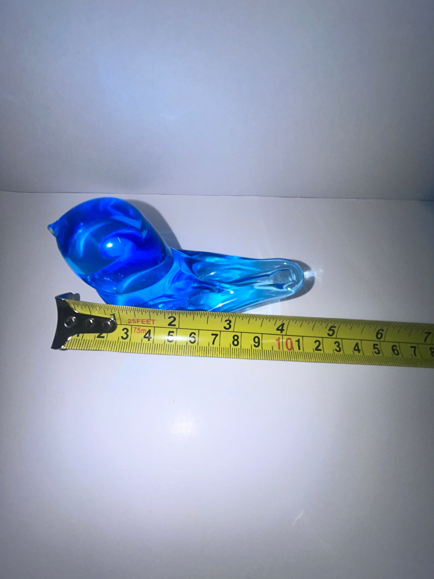Vintage Kanawha Turquoise Blue Small (3”to 6”)Art Glass 5-Piece Mint Lot - Signed Decanter, Bluebird &
Glassware