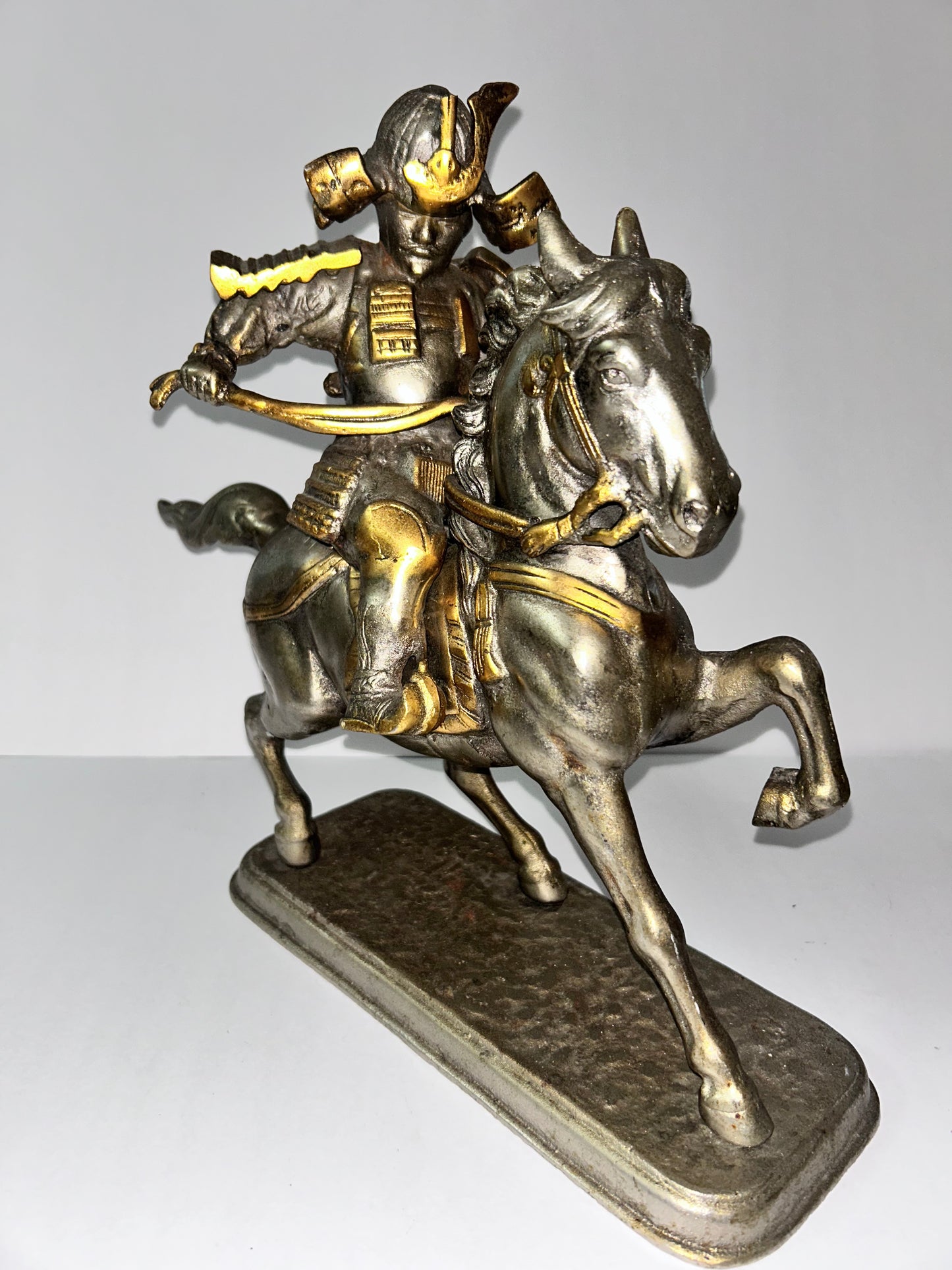 Antique/Vintage Japanese
Samurai Warrior on Horseback
Okimono Statue (2 pieces)
