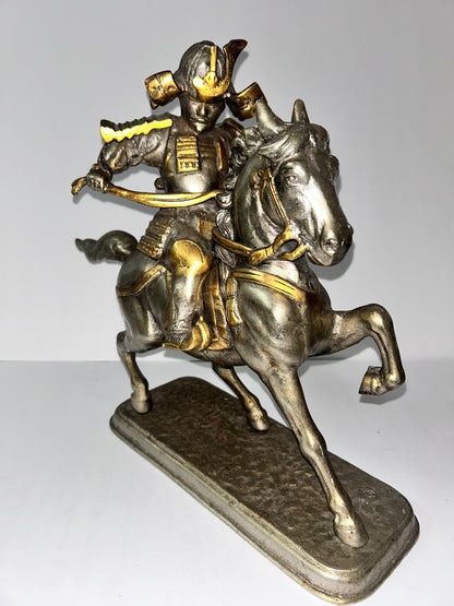 Antique/Vintage Japanese
Samurai Warrior on Horseback
Okimono Statue (2 pieces)