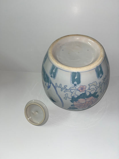 Chinese Large Ginger Jar with Peony and Bird Motif - Finest Antique