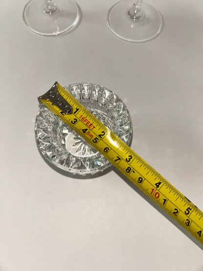 Waterford Marked “For Him For Her" Mismatch Glasses & Candle Holder (Set of 3)