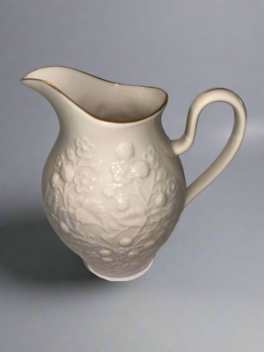 Vintage LENOX 7-Piece Ivory/White Embossed Porcelain Set | Pitcher, Vases, Cruet, Salt & Pepper